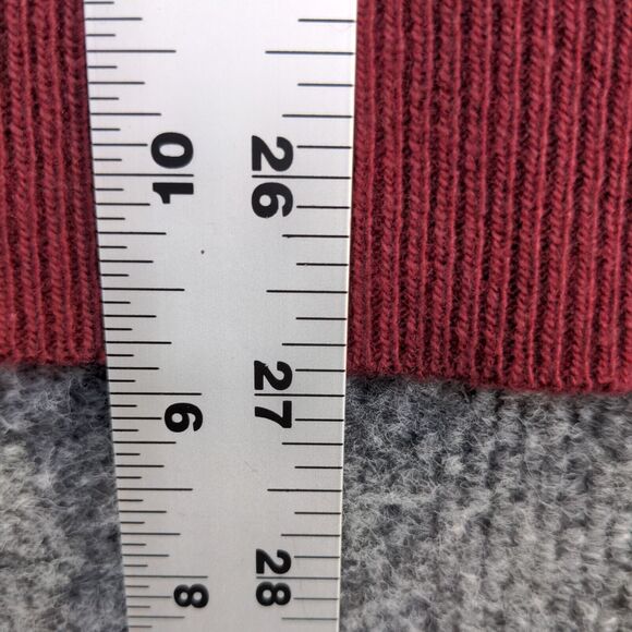 Barbour Women's Pendle Roll Collar Turtleneck Sweater Red 14 Elbow Patch - Picture 11 of 12